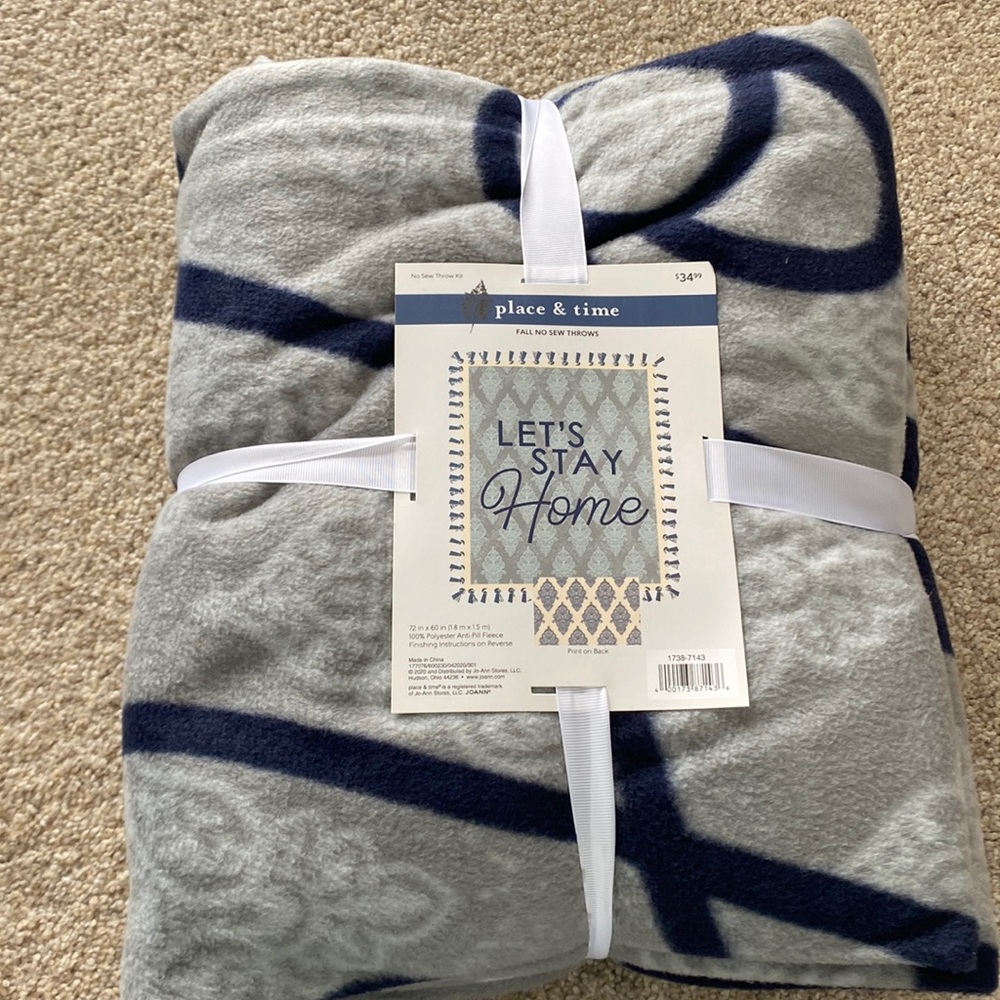 No sew throw blanket kit